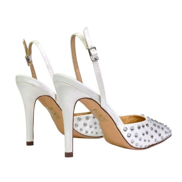 XY London Womens/Ladies Shelly Pointed Bridal High Heels / Ivory - Picture 2 of 4